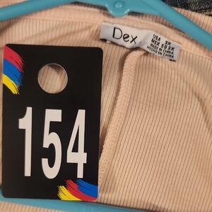 #154...Dex Ribbed Light Pink Top...3X Top